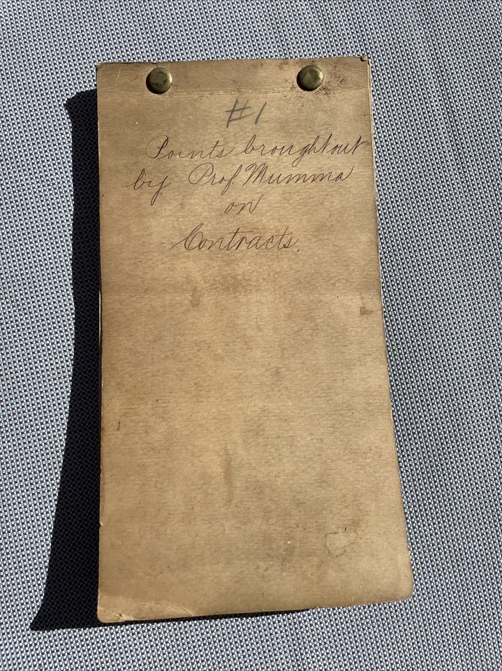 manuscript points brought by Professor Mumma on Contracts Kennedy estate  - Image 1 of 4