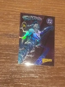 Tarjeta promocional cromada Superman 1996 Wizard Magazine #14 DC Comics Foil Holo  - Imagen 1 de 7