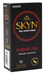 Condones MANIX Skyn Intense Feel 10, sin látex, extra delgado, extremadamente resistente al desgarro, vegano - Imagen 1 de 2