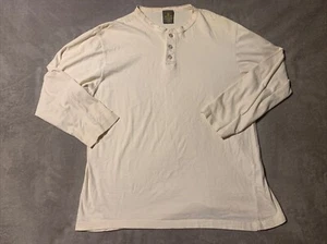 Camiseta interior vintage larga John manga larga blanca Henley para hombre XL - Imagen 1 de 9
