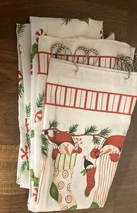 Brand New Christmas Theme Shower Curtain Polyester 70" x 72" W/ 12 Hooks & Liner - Picture 1 of 10
