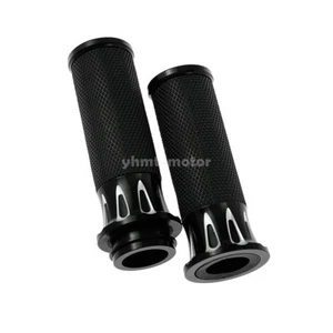 1"25mm Cut Electric Hand Grips Handlebar Fit For Touring Breakout FatBob - Picture 1 of 6