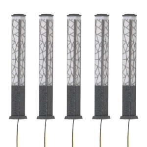 5pcs Model Street Light Model Courtyard Lamp Posts Warm White Crackle 1:75 - Picture 1 of 7