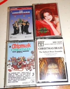 4 CHRISTMAS TAPES: CANADIAN BRASS, GLORIA ESTEFAN, CHIPMUNKS, CHRISTMAS BRASS - Picture 1 of 8