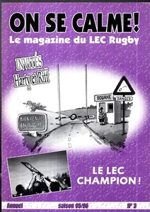 ON SE CALME n°3. magazine du LEC RUGBY. 1995/1996.  illustrations RIFF - Imagen 1 de 1