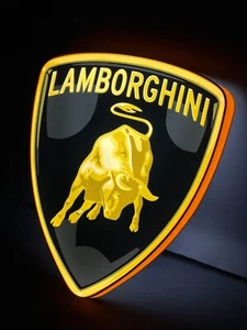 Lamborghini Insegna targa luminosa Hurus lighted sign Lamborghini led logo - Foto 1 di 7