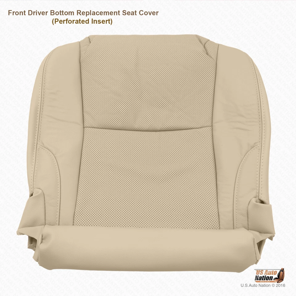 Cubierta de asiento de cuero perforado inferior del conductor delantero bronceado para Lexus IS250 IS350 2010 Foto 1 de 4