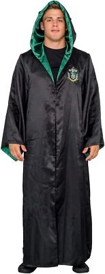 Underboss Harry Potter Black Hooded Robe - Halloween Wizard Costume for Adults - Image 1 of 4