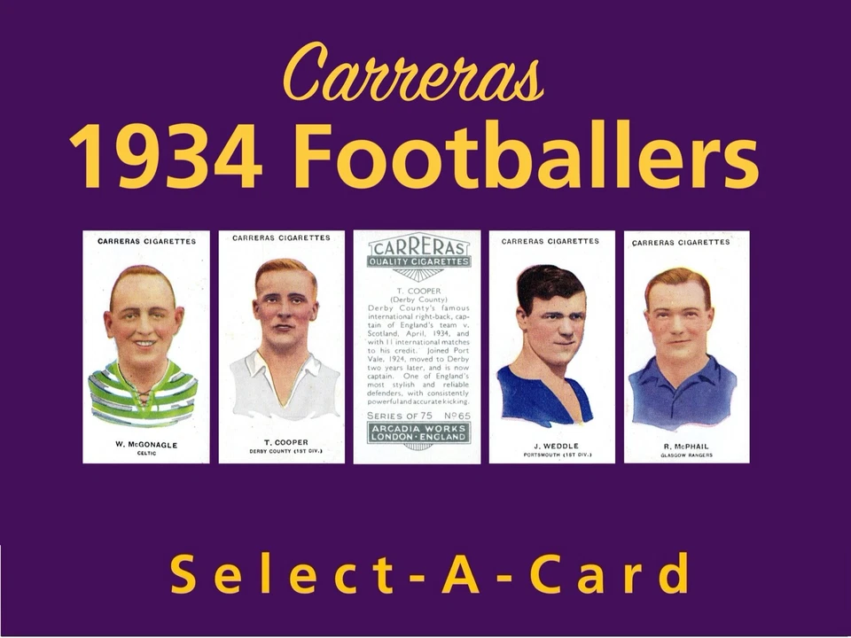 Carreras 1934 FOOTBALLERS (Small Title) - Select-A-Card - Image 1 of 1