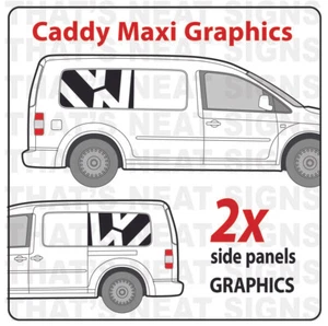 Coole Grafik für Caddy Maxi Van Camper - Seitenwand Aufkleber - LWB - Bild 1 von 22