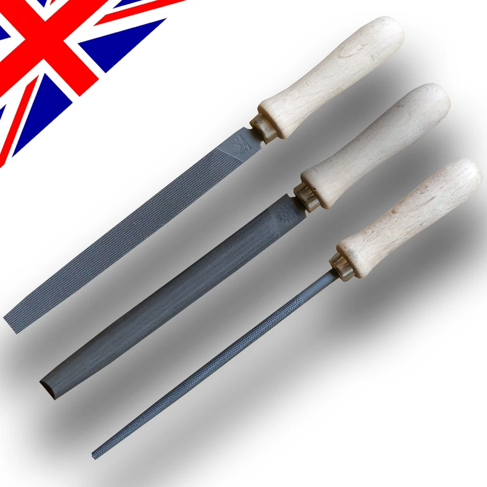 6" 150mm   Files  Flat  Triangular  Half  Round  Smooth  2nd  Bastard File - Image 1 of 1