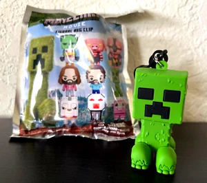 Minecraft Movie CREEPER Figural Rubber 3D Bag Backpack Clip Key Ring2.5" NEW - Picture 1 of 6