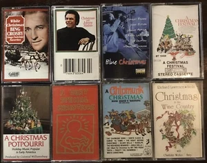 Assorted Christmas cassette tapes Bing Crosby Johnny Mathis Rare Alvin Chipmunks - Picture 1 of 1