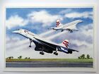 British Airways Concorde Card Plane Design Open Blank Birthday Christmas