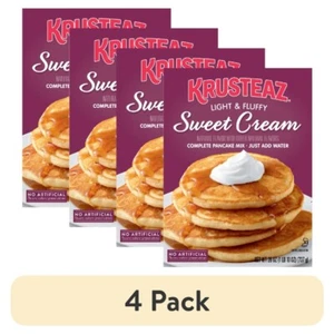 (4 pack) Krusteaz® Light & Fluffy Sweet Cream Complete Pancake Mix 26 oz. Box - Picture 1 of 7