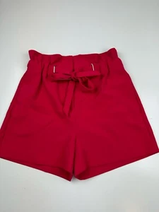 Gabriel Union High Waist Belted Shorts Small Pink Paperbag - Picture 1 of 6