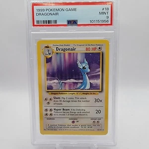 DRAGONAIR - 18/102 - WOTC 1999 Pokemon Base Unlimited PSA 9 Freshly Graded - Picture 1 of 4