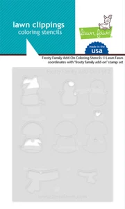 Lawn Fawn Frosty Family Add-On Colouring Stencils : Fall/Winter 2024 Release - Picture 1 of 2