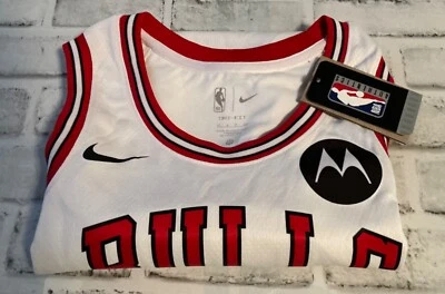 Camiseta deportiva blanca Nike de los Chicago Bulls Ayo Dosunmu #12 talla 40 NBA Swingman Association Foto 1 de 4