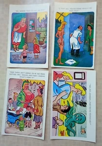 Saucy, Risque 1970's Jester comicard postcards x4 different images Lot 2 - Picture 1 of 6