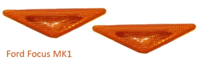 2 X FORD FOCUS MK1 98-05 ORANGE AMBER SIDE INDICATOR LENS REPEATERS BRAND NEW  - Image 1 of 3