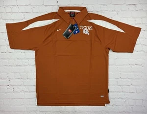 NWT Nike Texas Longhorns Football Dri-Fit Authentic Conference Polo Shirt Mens M - Picture 1 of 11
