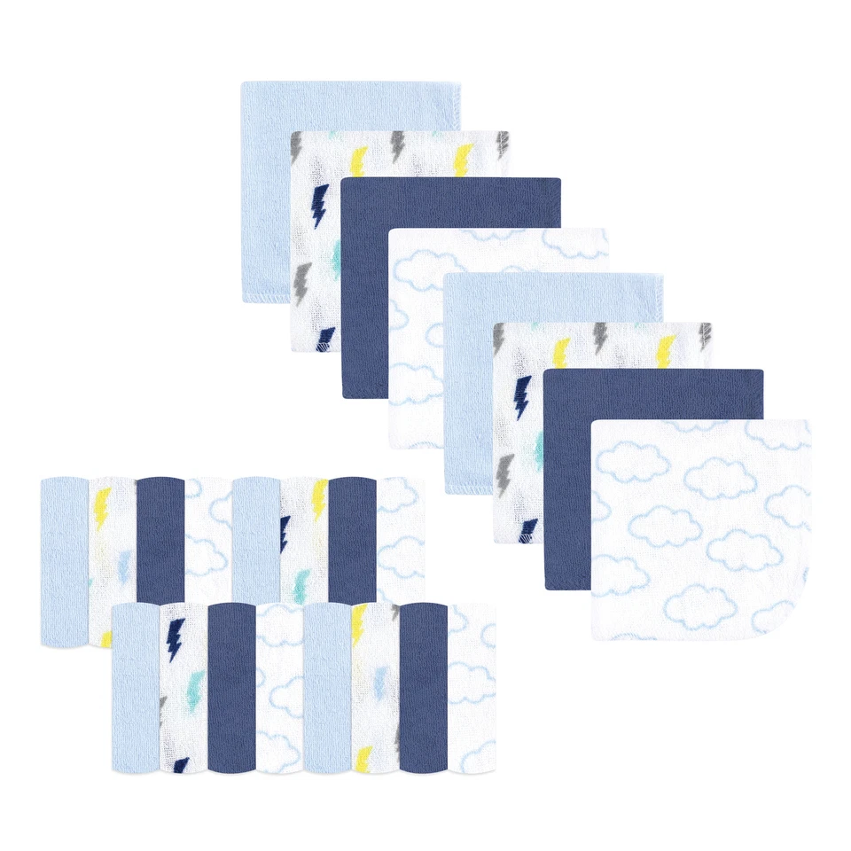 Paquete de paños súper suaves para bebé niño Luvable Friends, nubes azules, talla única Foto 1 de 1