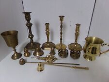 Vintage Mixed Lot Brass items collection incl. Candle holders, cups, bells