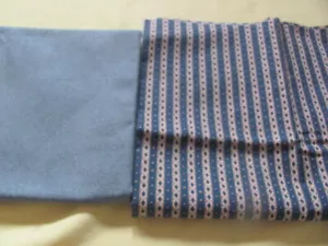 2 different vintage reproduction quilting weight cottons in blue shades - Picture 1 of 3