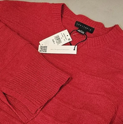 Sanctuary Womens L Red Pullover Crewneck Sweater Drop shoulder Big Sleeve nwt - Image 1 of 4