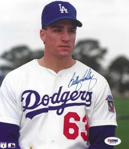 Signed BILLY ASHLEY 8X10 Los Angeles Dodgers Autographed  Photo PSA/DNA Hologram - Picture 1 of 1