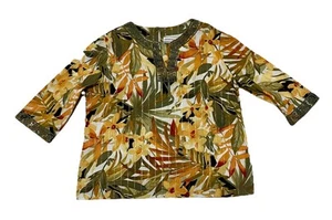 Alfred Dunner Bluse, Damen 16P geblümt, mehrfarbig, silber Streifen Akzente, Herbst, Geschenk - Bild 1 von 13