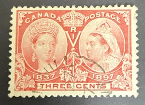1897 Canada Jubilee 3c Carmine FU SG126 - Picture 1 of 2