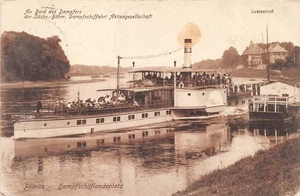 AK Pillnitz Dampfschifflandeplatz Dampfer Postkarte 1926 (D40332) - Bild 1 von 2