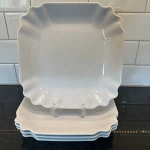 Revol La Porcelaine White Ceramic Ribbon Edge 8” Serving Dish France S21 Square - Picture 1 of 18