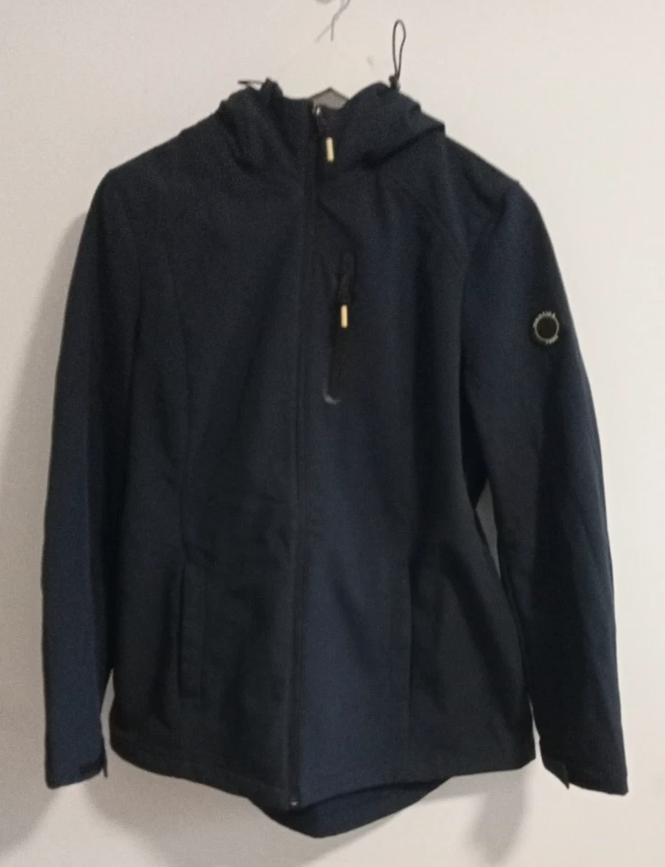 NAUTICA Mens Womens Vintage Navy Blue Zipped Hooded Rain Jacket Size Large - Image 1 of 4