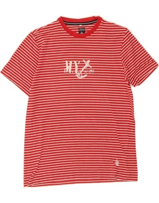 Camiseta Top MARINA YACHTING Para Hombres Calce Ajustado Gráfico Grande Rojo Rayas BF02 Foto 1 de 3