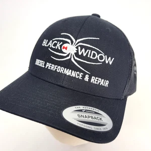 Black Widow Hat Cap Diesel Performance & Repair Sevierville TN Snapback Trucker - Picture 1 of 7