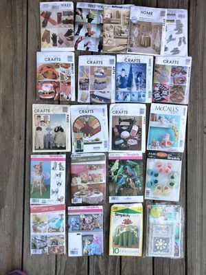 Lot of 20 Arts and Crafts Sewing Patterns - Gloves, Kitchen, Booties  - Image 1 of 4
