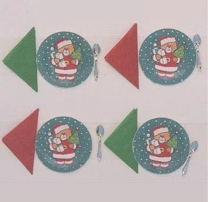 SET SET LUOGO FESTA NATALE CASA DELLE BAMBOLE MINIATURA CUCINA SCALA 1:12 - Foto 1 di 1