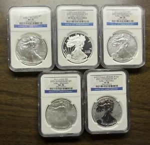🔥 2011 AMERICAN EAGLE 25th Anniversary Silver Set NGC MS70/PF70 ER🔥Free Ship - Picture 1 of 2