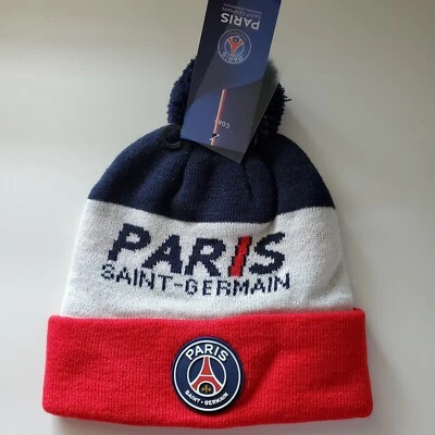 Paris Saint Germain Gorro Pom Rayas Fan Tinta Licencia Oficial PSG Neymar Foto 1 de 4
