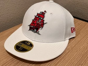 TAMPA BAY BUCCANEERS NEW ERA 59FIFTY OMAHA WHITE FITTED HAT SIZE 7 1/8 - Picture 1 of 10