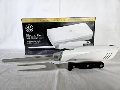 Juego de talla de cuchillos eléctricos GE modelo 169020 con estuche de almacenamiento de horquilla para cuchillas de carne Foto 1 de 4