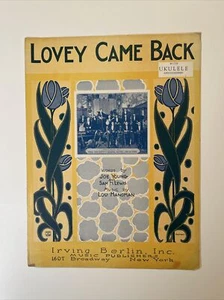 Lovey Came Back Sheet Music Piano Voice 1923 Handman Young Lewis Perret UKULELE - Picture 1 of 6