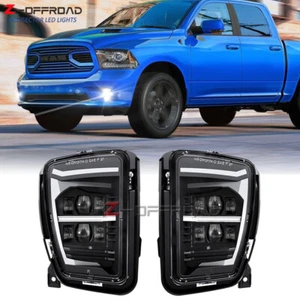 Bumper DRL LED Fog Lights for Dodge Ram 1500 2013 2014 2015 2016 2017 2018 - Picture 1 of 16