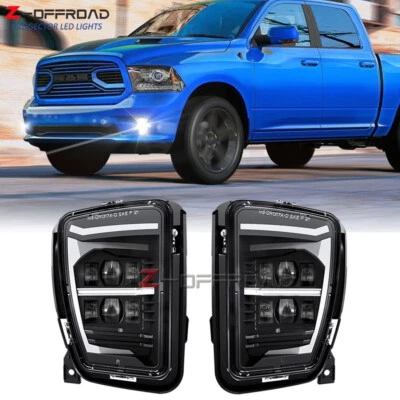 Luces antiniebla LED parachoques DRL para Dodge Ram 1500 2013 2014 2015 2016 2017 2018 Foto 1 de 4