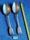 Antique circa 1920 "Fiddle" Serving Spoons 8"inch x 2 by Daniel & Arter (AN34)