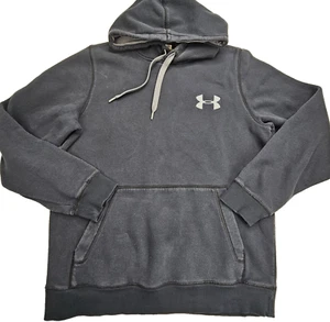 UNDER ARMOUR Men's Pullover Hoodie Sweater Size Medium Black Loose Fit - Picture 1 of 6