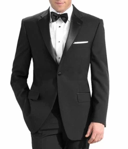 Men's Tuxedo with Flat Front Pants. 40S Jacket & 34 Pants. Formal, Wedding, Prom - Picture 1 of 2